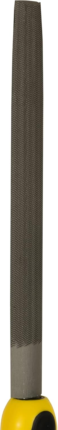 Stanley Halbrundfeile, Hieb 1, 200mm Länge, Karbon-Stahl, ergonomischer Bi-Material Handgriff, Griff