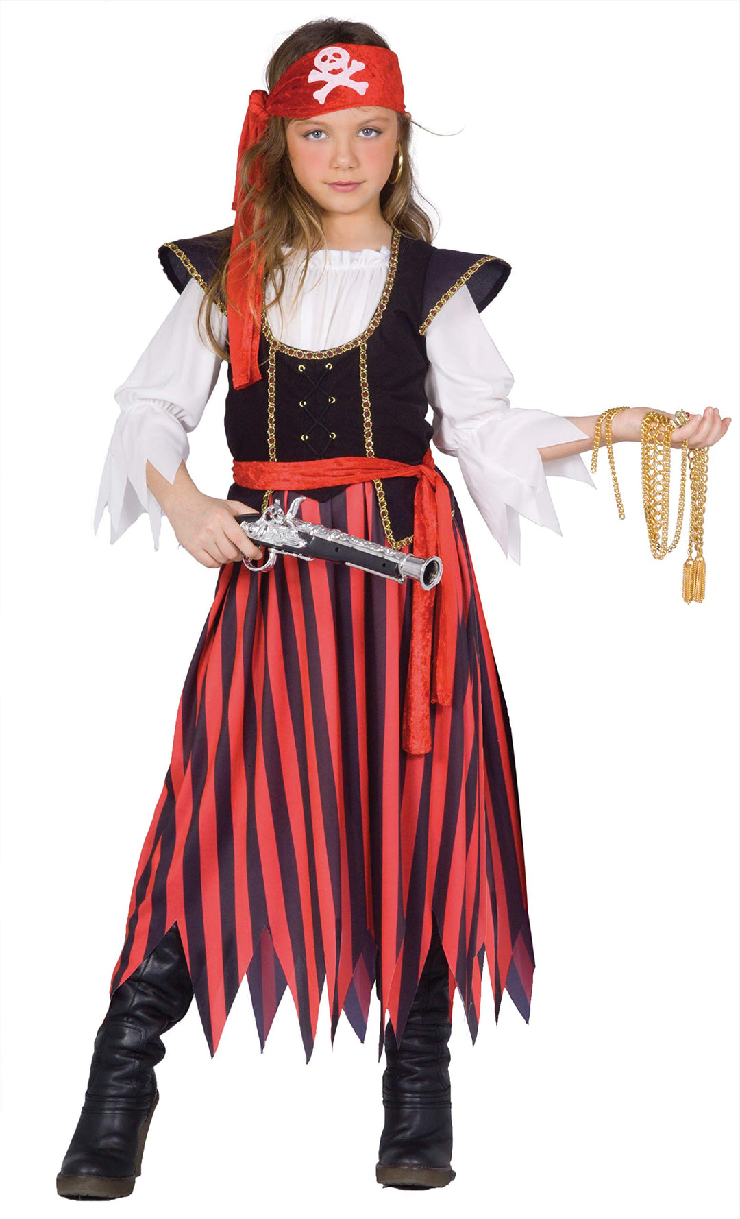 Ciao Mädchen Piratessa Costume Bambina (Taglia 8-10 Anni) Kostüme, Rosso/Nero