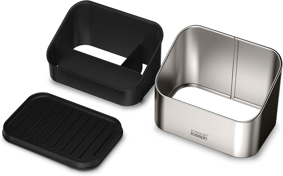 Joseph Joseph Surface gestufter Spülorganizer, Edelstahl-Spülcaddy, Küchenorganizer, rutschfest – Gr