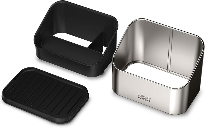 Joseph Joseph Surface gestufter Spülorganizer, Edelstahl-Spülcaddy, Küchenorganizer, rutschfest – Gr