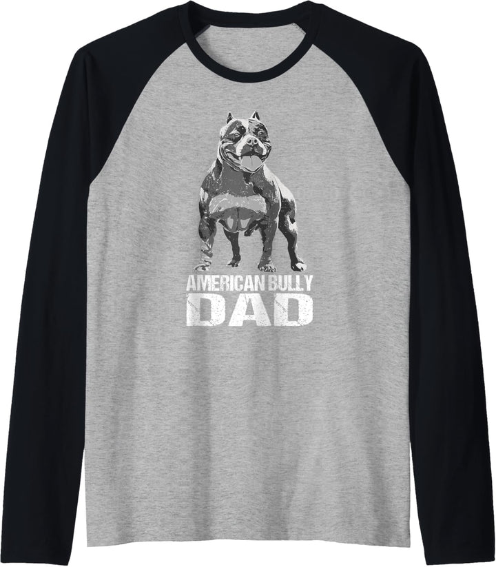 Herren American Bully Dad Hund Listenhund Gassi Herrchen Hundepapa Raglan