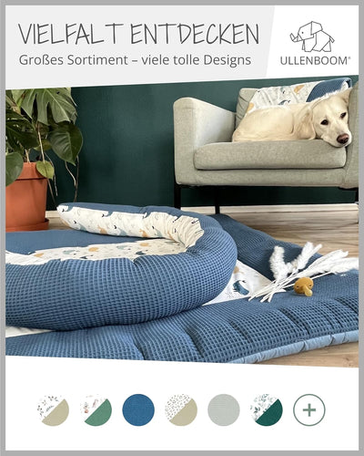 ULLENBOOM Windeltasche für unterwegs, Blau Wale, Made in EU - Wickeltasche für bis zu 3 Windeln, Feu