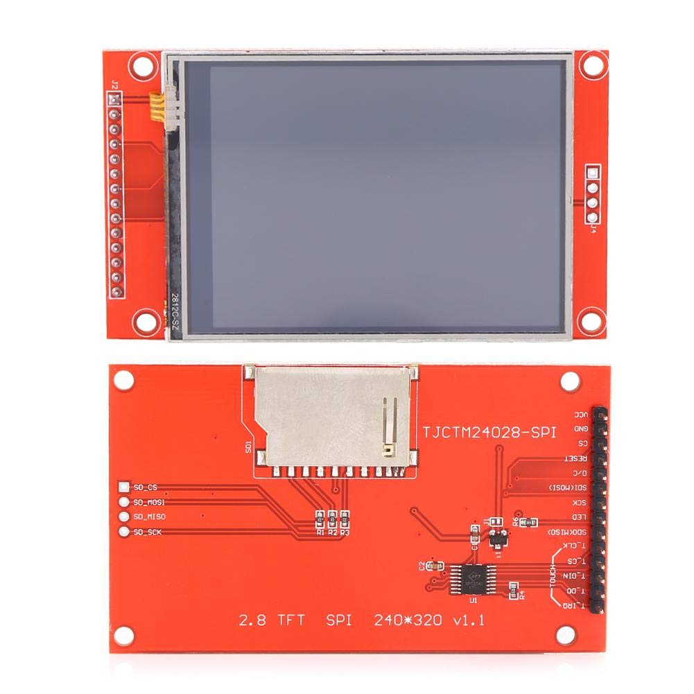 LCD-Anzeige, 2,8 Zoll 240x320 SPI TFT-LCD-Panel Anzeigemodul mit Seriellem Port und PCB-Platte ILI93