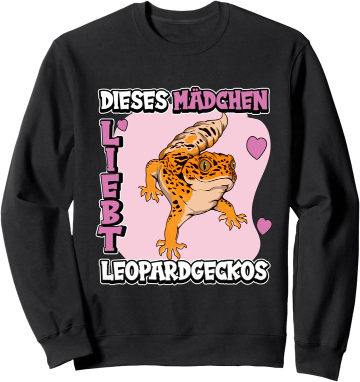 Kinder Leopardgecko Dieses Mädchen liebt Leopardgeckos Sweatshirt