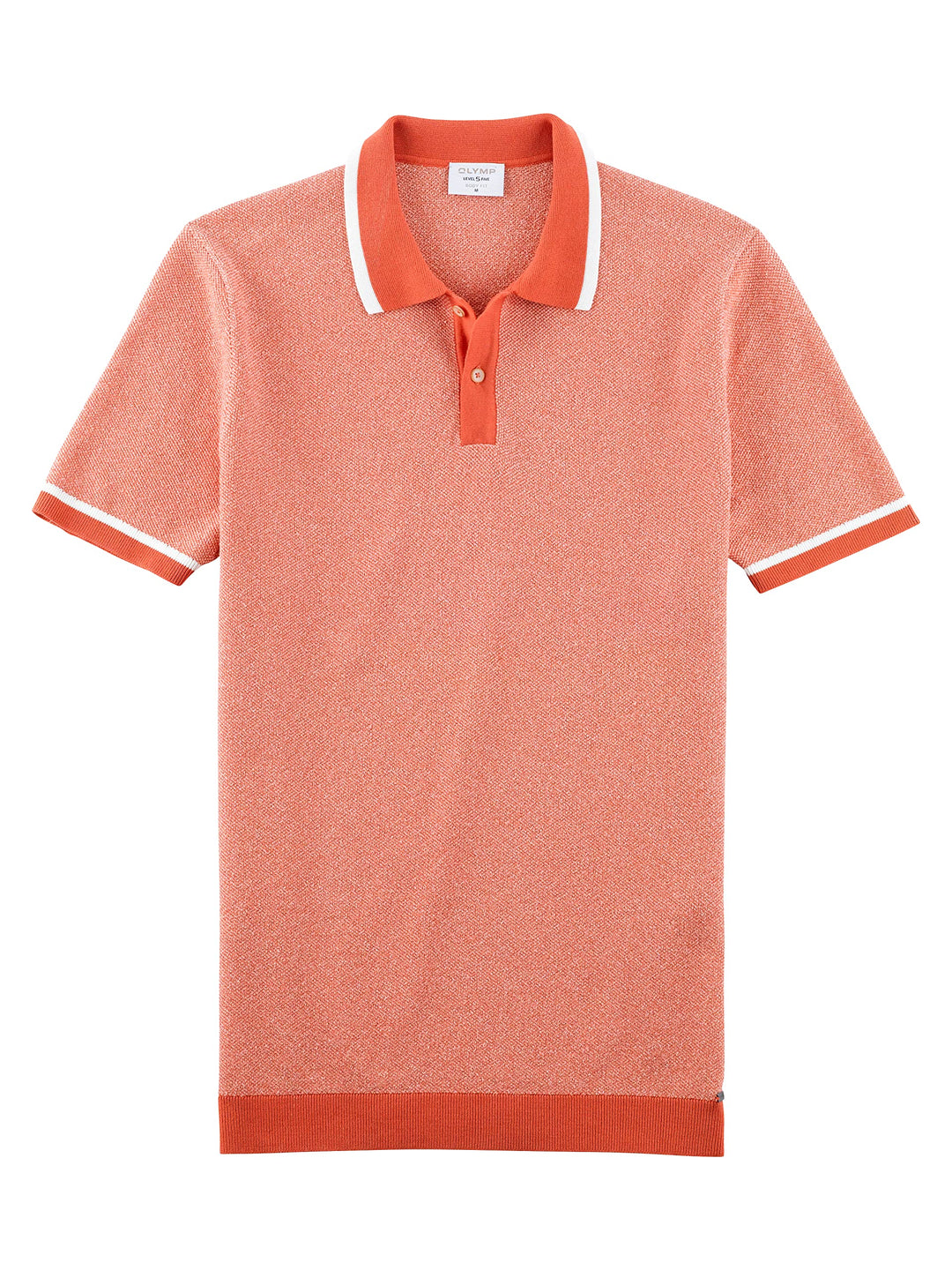 OLYMP Herren Polo-Shirt Kurzarm Level Five Strick,Uni,Body fit,Polo-Kragen XL Rot 35, XL Rot 35