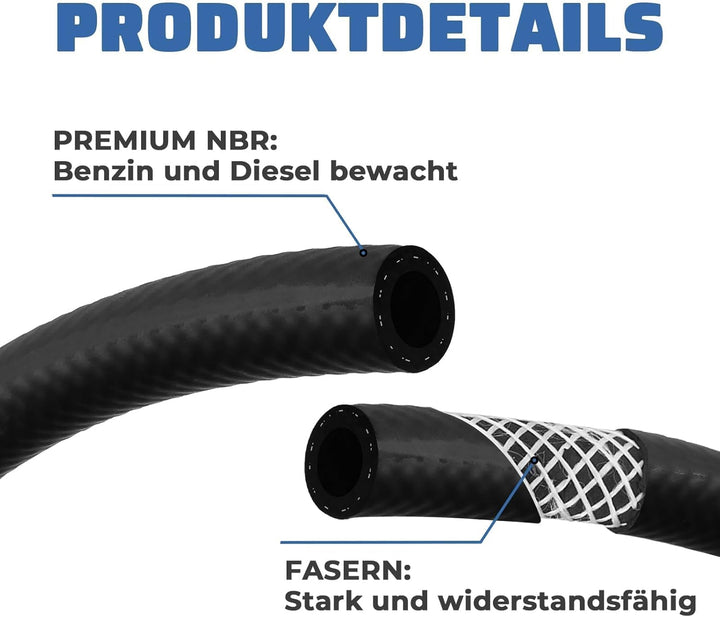 Kraftstoffleitungsschlauch, 5 mm Innendurchmesser, Kraftstoffleitung, Kraftstoffschlauch für LKW, Au