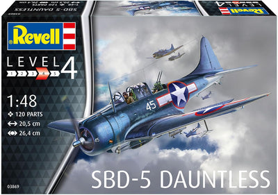 Revell 03869 SBD-5 Dauntless Navyfighter Militär originalgetreuer Modellbausatz für Fortgeschrittene