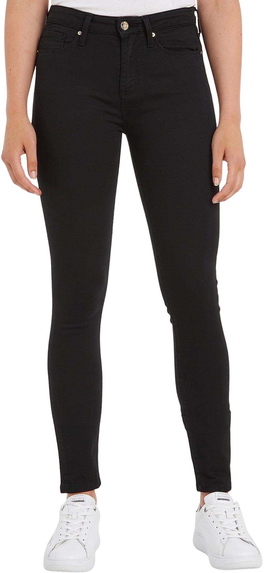 Tommy Hilfiger Damen Heritage Como Skinny Rw Jeanshosen 25W / 28L Schwarz (Masters Black), 25W / 28L
