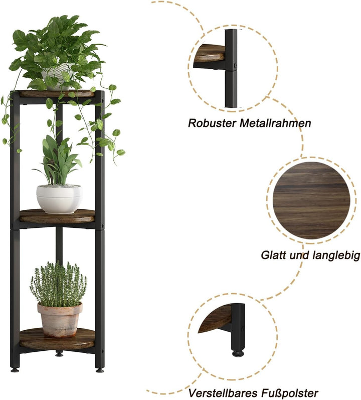 blumenständer Pflanzenständer Metall, hoch,moderne Blumenaufbewahrung, Pflanzenregal für den Innenbe