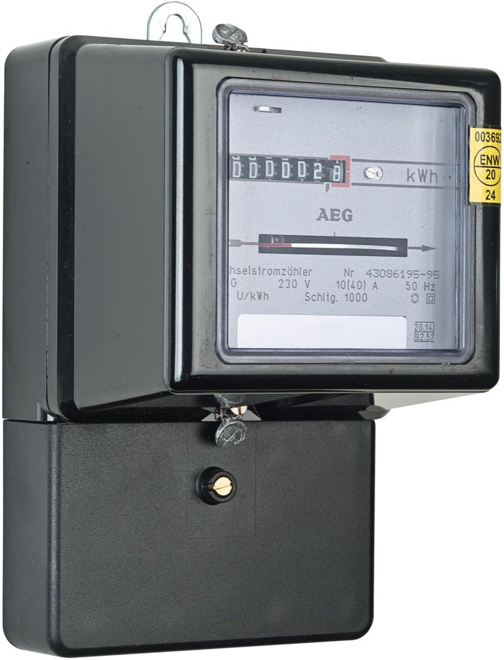 grenda-hammer® | Wechselstromzähler 230V 10(40) A geeicht für 16 Jahre und für Verrechnungszwecke zu