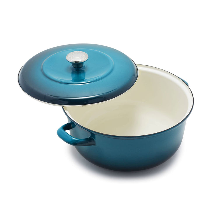 Merten & Storck Dutch Oven Runder Schmortopf, 26cm/5 Liter, Tiefblau mit Farbverlauf 26cm/5L Tiefbla