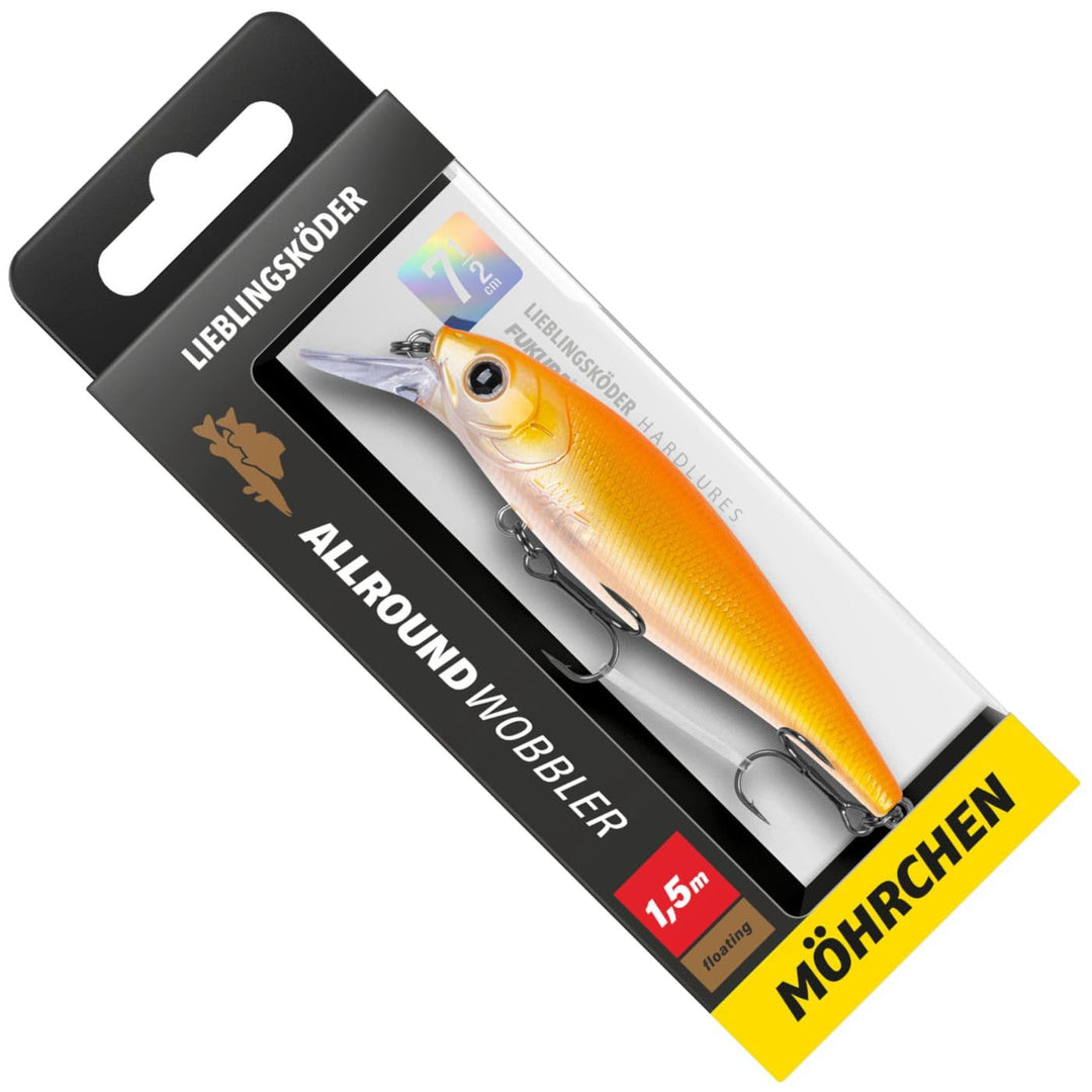 Lieblingsköder Allroundwobbler 7,5cm 9,4g - Wobbler Möhrchen, Möhrchen
