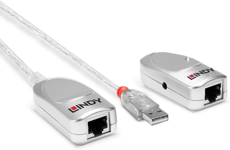 LINDY 42805 50m USB 1.1 Cat.5 Extender LINDY USB-Verlängerung – CAT5 USB-Extender (bis zu 50 m), LIN