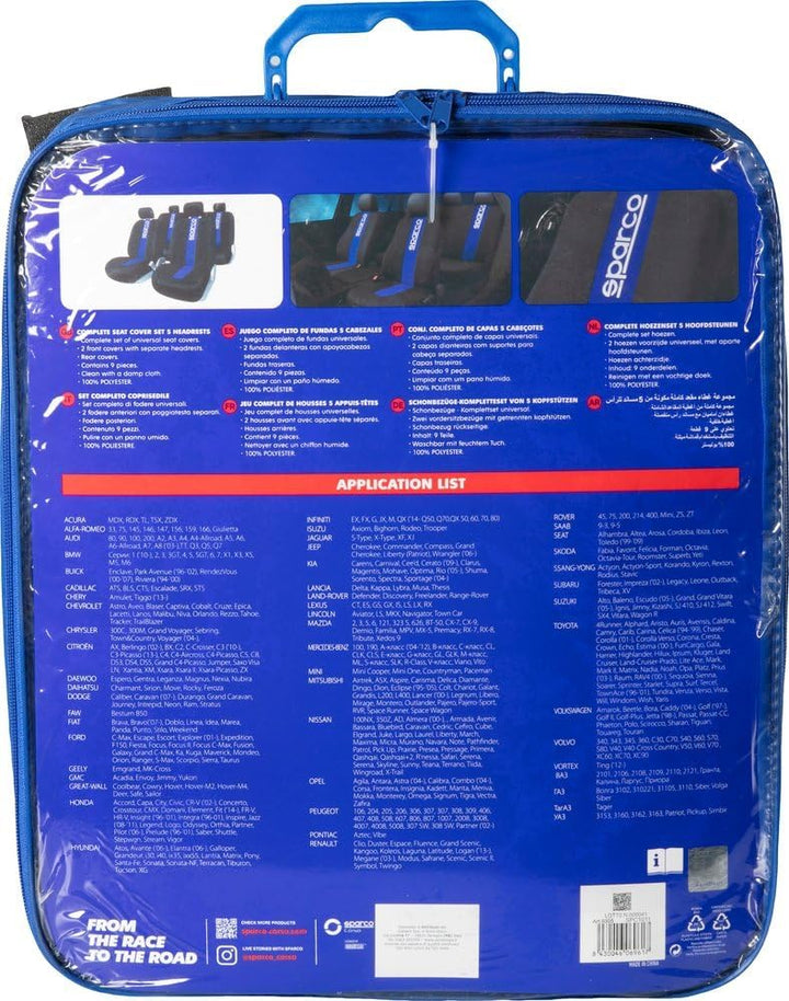 Sparco Sitzbezug Set Sparco schwarz/blau