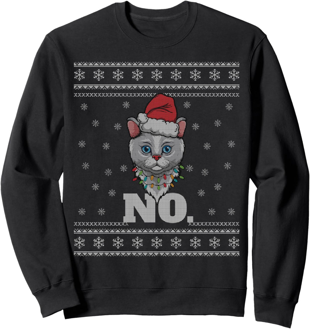 Niedliche Katze, kein Schnee, Winter, lustig, Weihnachten, Weihnachtsmann, hässliche Weihnachten Swe