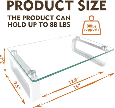 Computer-Monitor Ständer für Flachbildschirm LCD LED TV, Laptop/Xbox One, mit gehärtetem Glas und Me