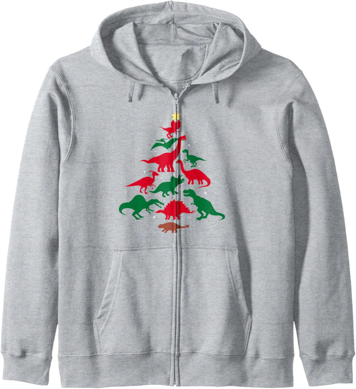 Dinosaurierbaum für Kinder, Jungen, Herren, Dino-Familie, Weihnachten Kapuzenjacke