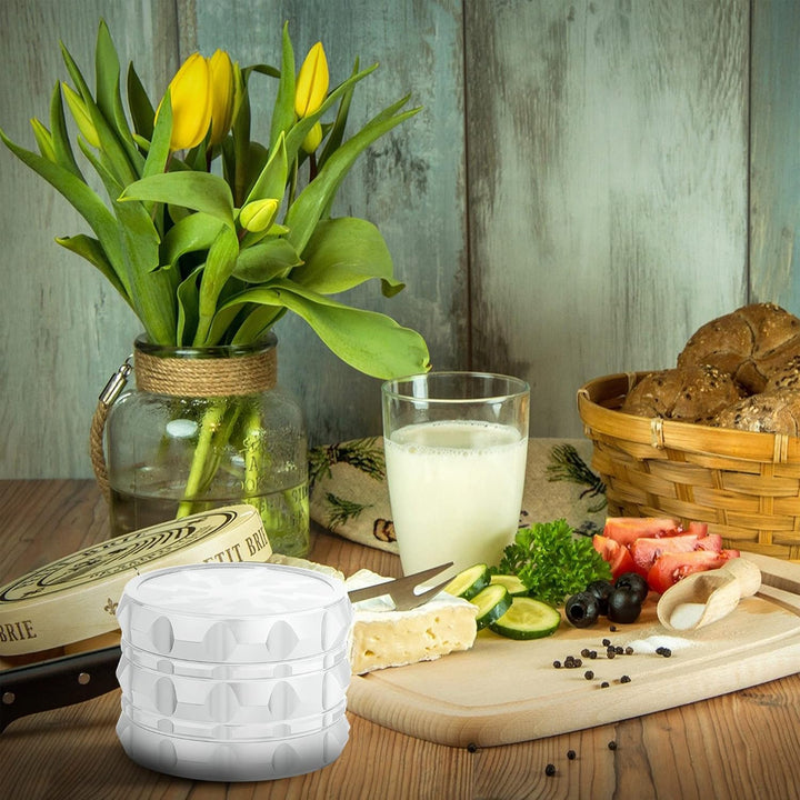 TIRIRS 6,3 cm 4 Stück Kräutermühle mit klarem Deckel – Aluminium Gewürzmühle mit Pollenschaber und R
