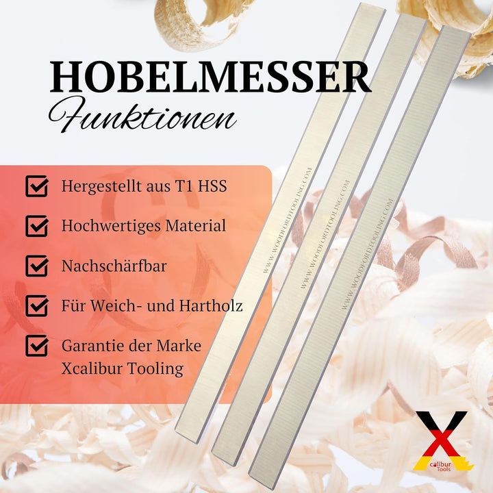 2 Stück Hobelmesser Startrite PT260 HSS T1 Wolfram Streifenhobelmesser kompatibel mit Record Power P