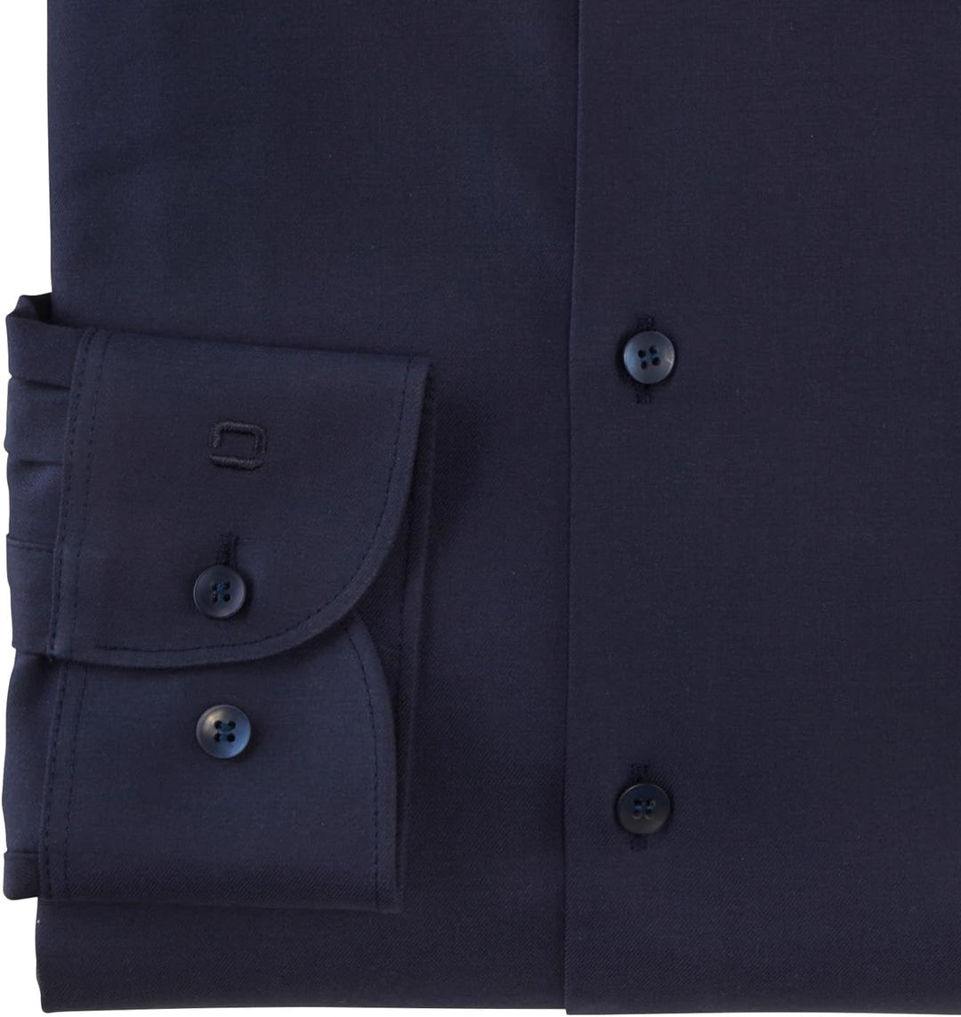OLYMP Herren Oberhemd Langarm Level.Five.Body.fit,Twill,Body fit,Modern Kent, Nachtblau