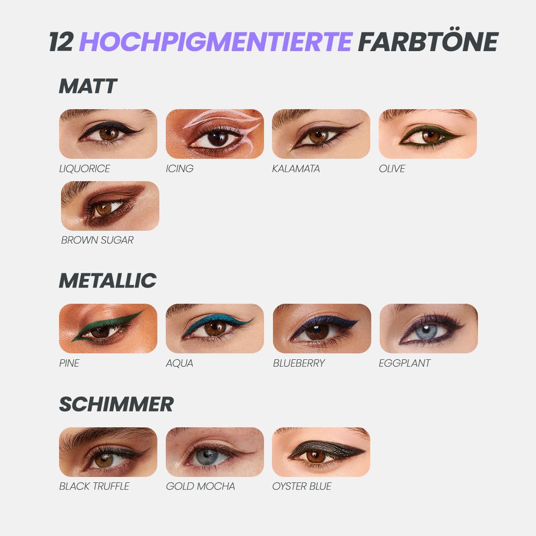 Wonderskin 1440 Longwear Brauner Eyer Liner-Stift – Wasserfester, anspitzbarer und wischfester Kajal