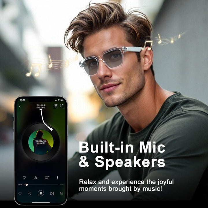 2026 AI Smart Brille Für Reisen, Meetings und Business | 160+ Sprachen, Farbwechsel-Linsen, Integrie