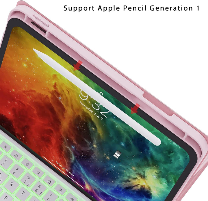 ROOFEI Hülle mit Tastatur für iPad (A16) 11.Generation 11" 2025, iPad 10. Generation 10.9" 2022-7 Fa