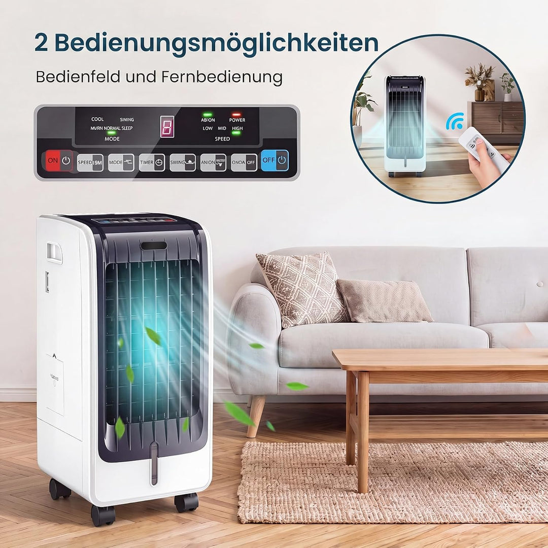 GYMAX 3 in 1 Mobiles Klimagerät, Luftkühler mit Kühlen, Ventilator, Luftreinigung &amp; Luftbefeuchter,