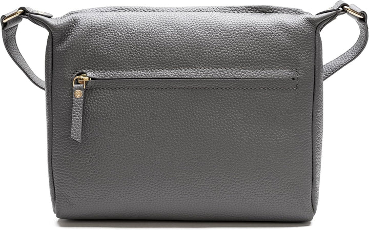Lazarotti Bologna Leder Umhängetasche Damen | verstellbarer Schultergurt | grosse Crossbody Bag | Sc