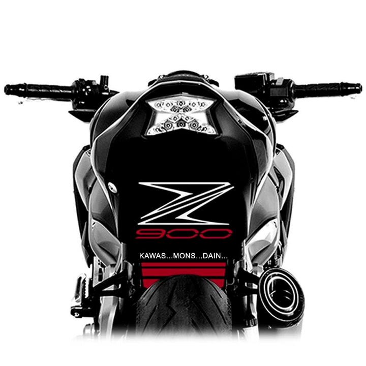 Radlaufaufkleber aus Vinyl, kompatibel mit Kawasaki Z900 2017-2024 (Dunkelrot) Dark Red, Dark Red