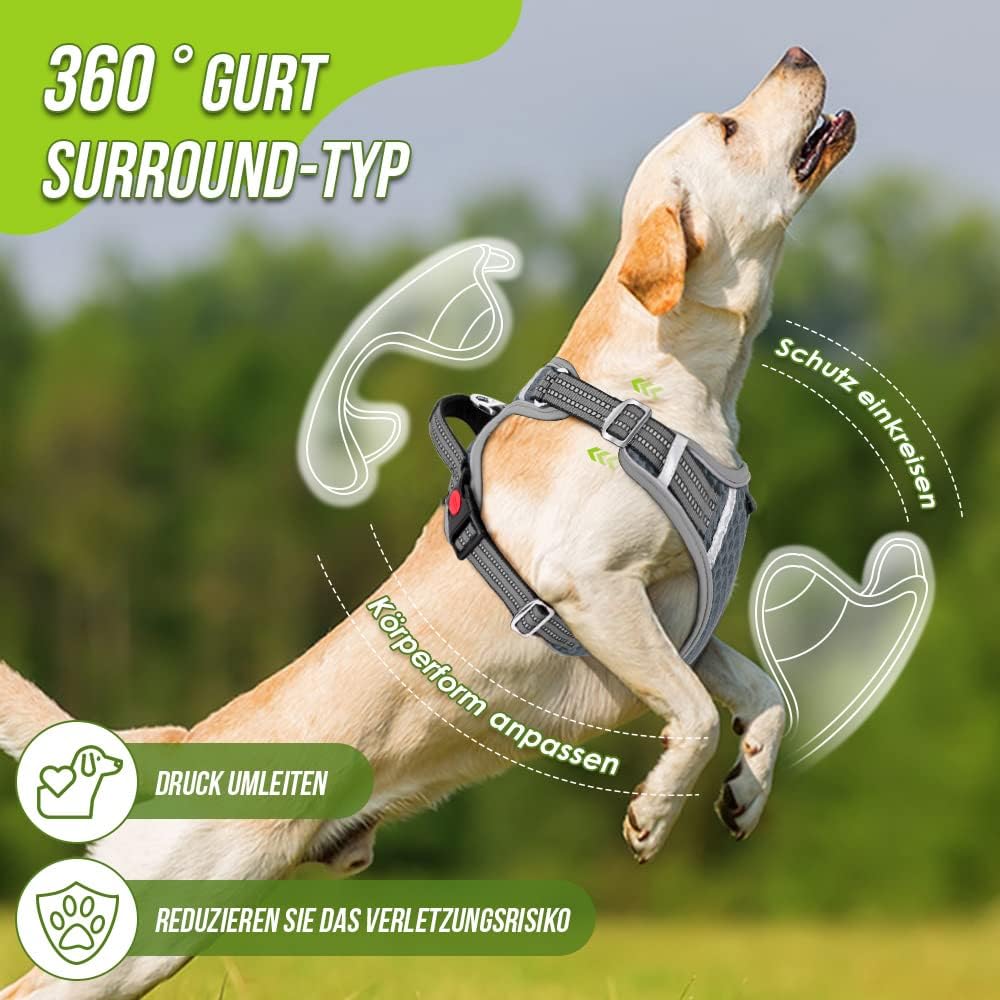Eyein No-Pull Hundegeschirr, Air-Mesh Atmungsaktiv Brustgeschirr für kleine, mittelgrosse und grosse