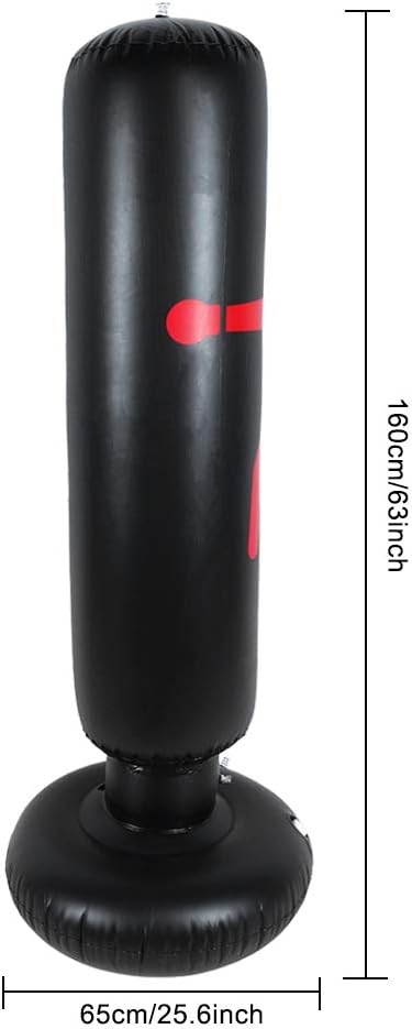 Aufblasbarer Boxsack, 160 cm Höhe PVC Fitness Hit Sandsack, freistehender Boxsack, aufblasbare Boxsa
