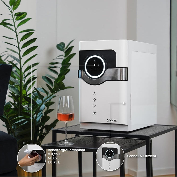 BEEZER® – der wahrscheinlich schnellste, luftbasierte Getränkekühler der Welt, designed in Germany,