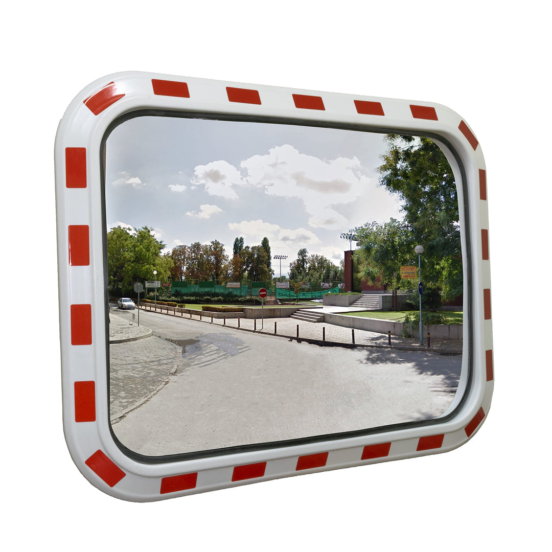 VERKEHRSSPIEGEL 80x60cm Gewölbter-Sicherheitsspiegel Überwachungsspiegel Beobachtungsspiegel Convex