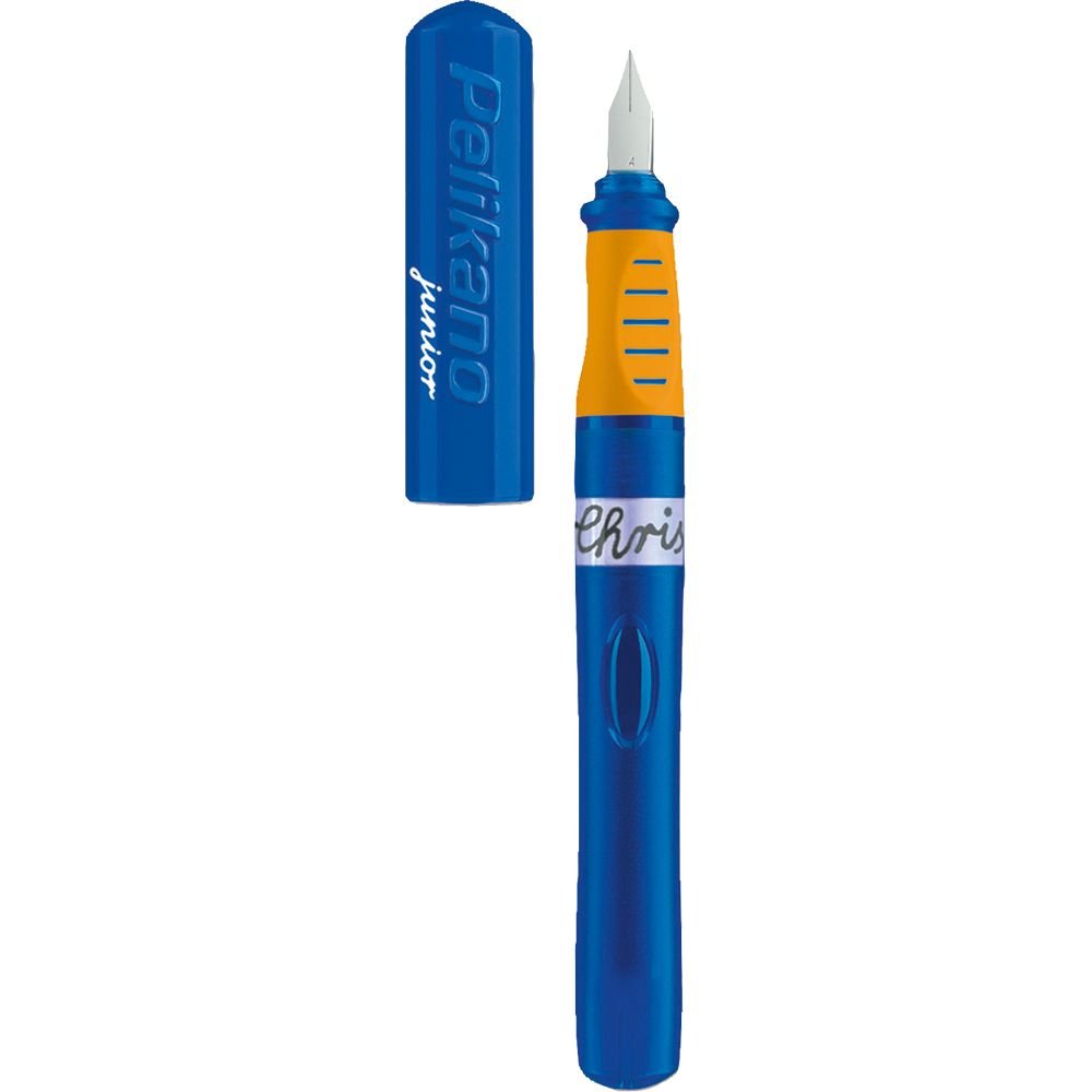 Pelikano Junior 940916 - Schulfüller Feder L Farbe blau blau für Linkshänder, blau für Linksh&#