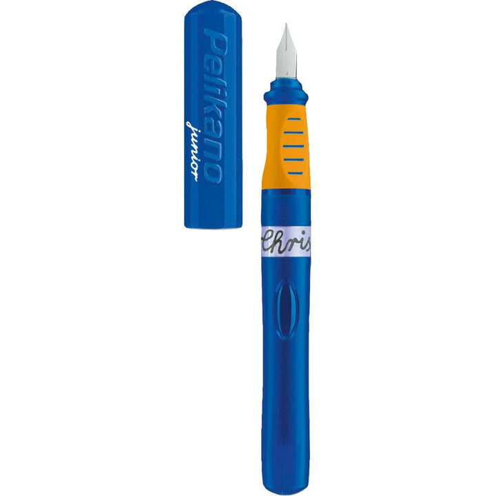Pelikano Junior 940916 - Schulfüller Feder L Farbe blau blau für Linkshänder, blau für Linksh&#