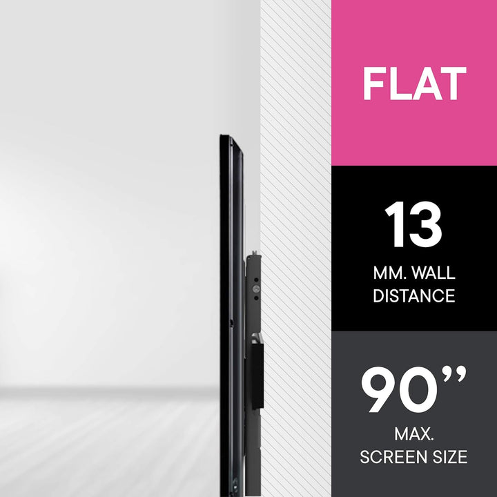 One for All TV-Wandhalterung - Fernseher Halterung - Curved 4K OLED QLED LED Flachbildfernseher - 32