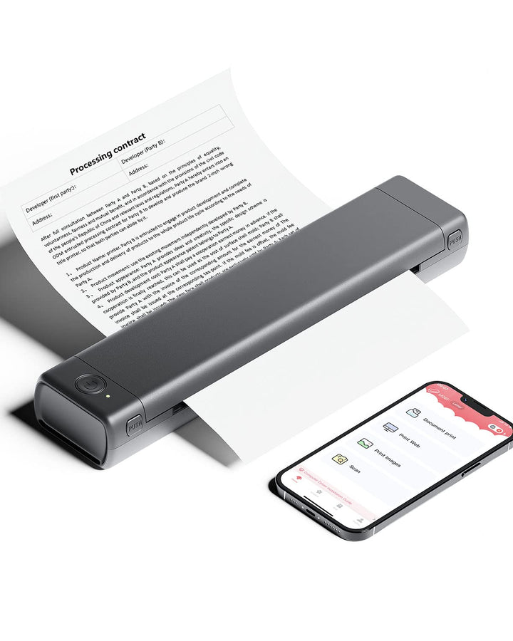 Phomemo Portable Drucker, M08F Bluetooth Mobile Tragbarer Drucker A4 unterstützen 210x297mm A4 Therm