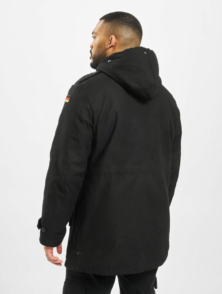 Brandit BUNDESWEHR PARKA MIT FUTTER &amp; FLAGGEN BW FELDPARKA BORDPARKA JACKE WINTERJACKE, 50 / L Schwa