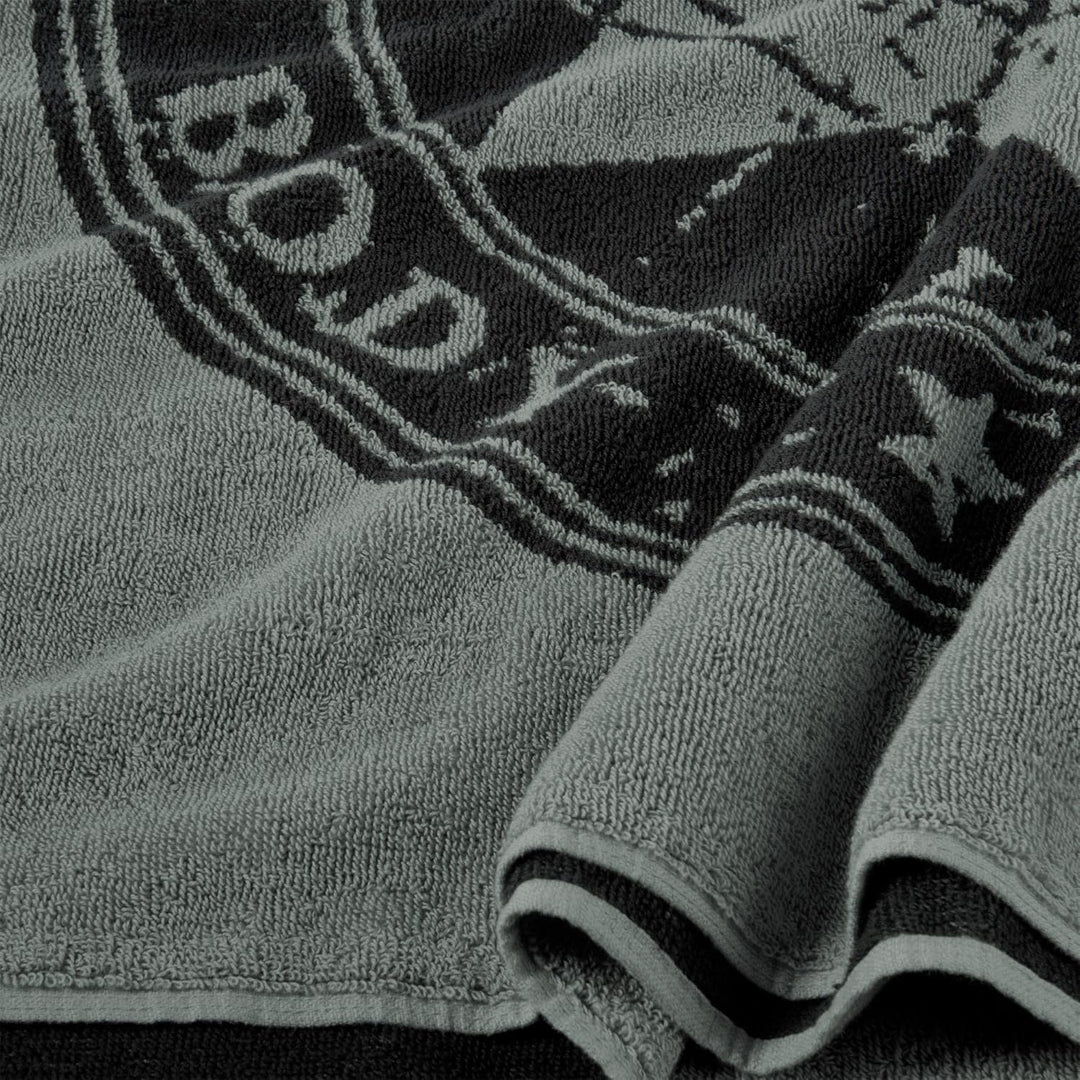 aqua-textil Halifax Saunatuch Doppelpack 80 x 200 cm grau anthrazit Baumwolle Strandlaken Frottee Ba