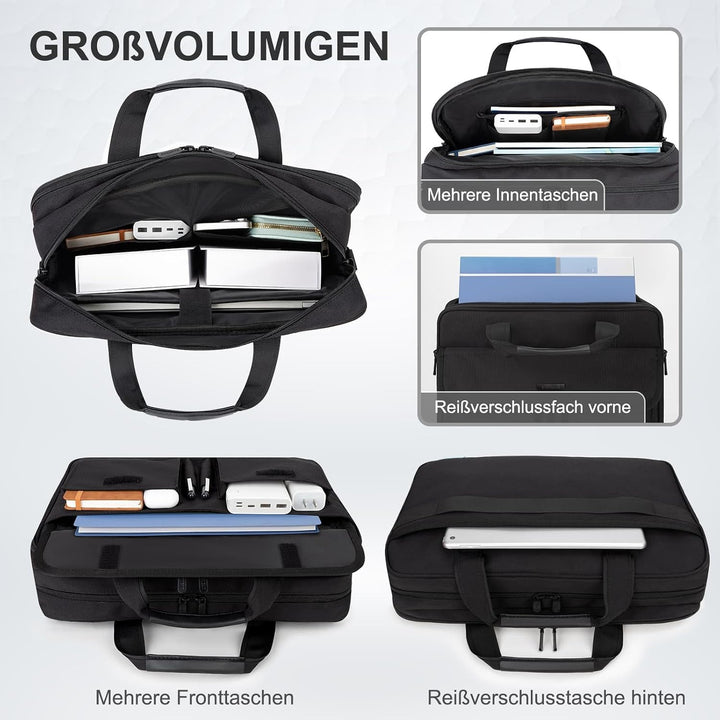 RAINYEAR Laptoptasche Multifunktionale Computertasche für 15,6-Zoll-Laptops | Reissfeste Umhängetasc