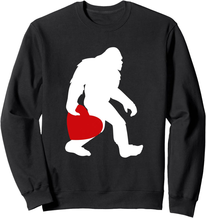 Bigfoot In Love Lustiges Valentinstagherz Sweatshirt