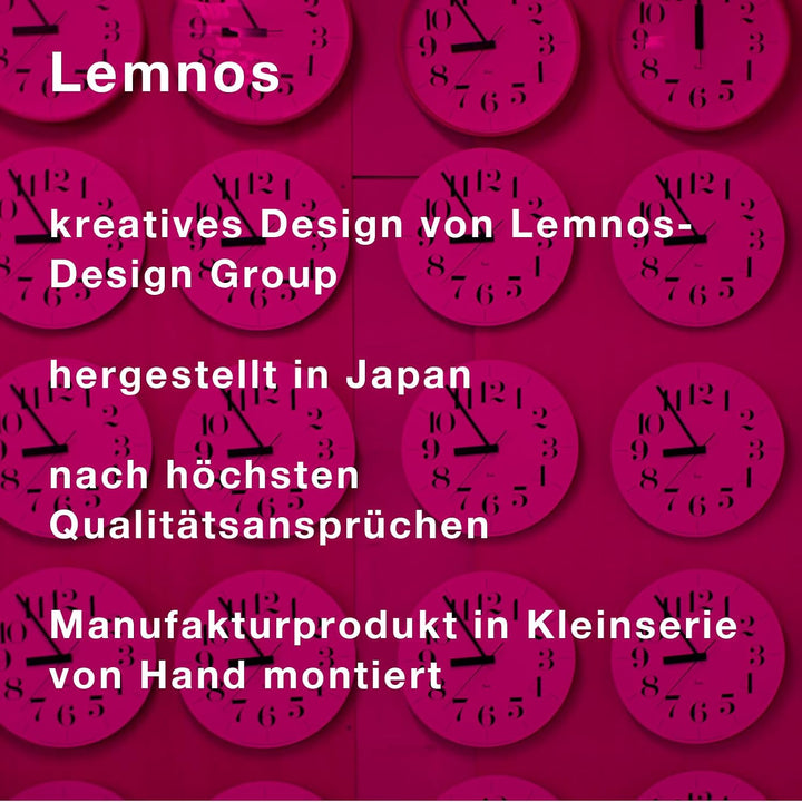Lemnos Wecker Meteor/Wecker Analog ohne Ticken/Reisewecker in japanischer Qualität aus Holz gefertig