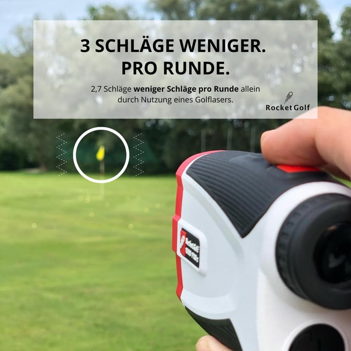 Golflaser.de - Golf Laser Entfernungsmesser Birdie 1300 Pro Slope Black - FlagFinder - 1300m Reichwe