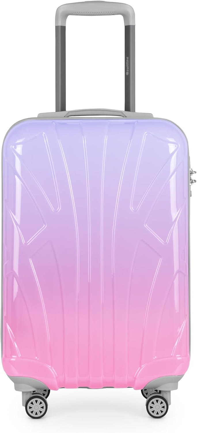 suitline - Handgepäck Hartschalen-Koffer Koffer Trolley Rollkoffer Reisekoffer, TSA, 55 cm, ca. 34 L