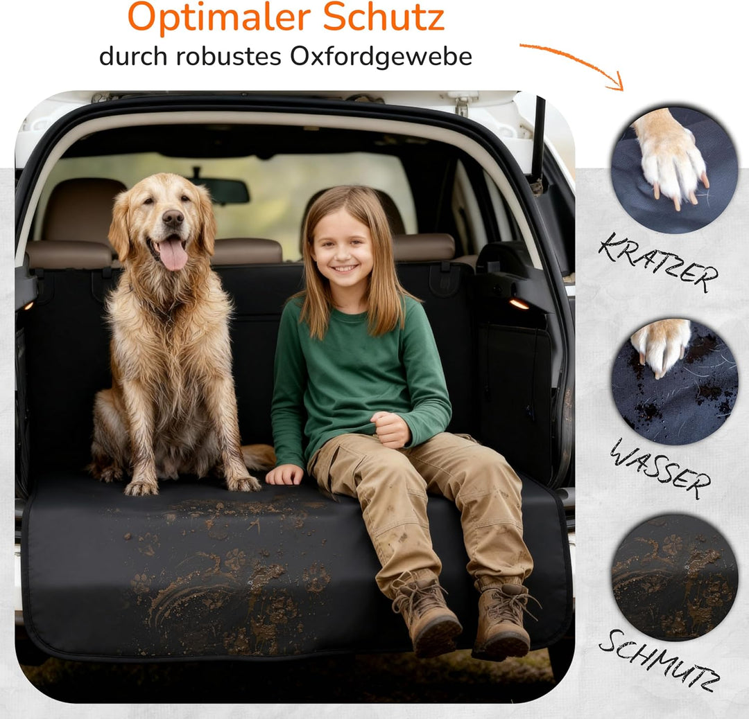 Upgrade4cars Kofferraumschutz Hund mit Ladekantenschutz Wasserdicht & rutschfest | Auto Hundedecke K