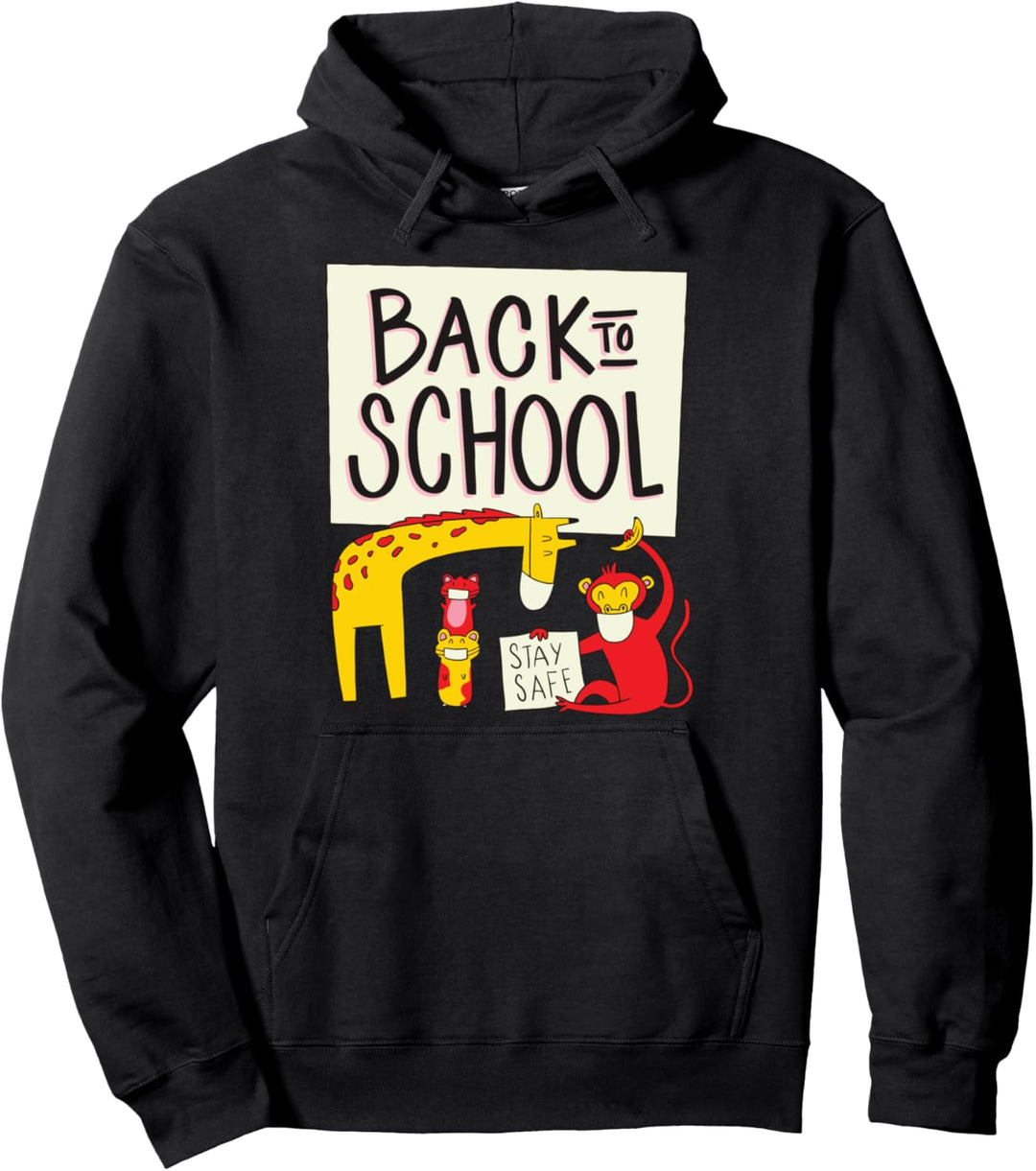 Back to School | Niedliche Tiere mit Masken Schüler Lehrer Pullover Hoodie