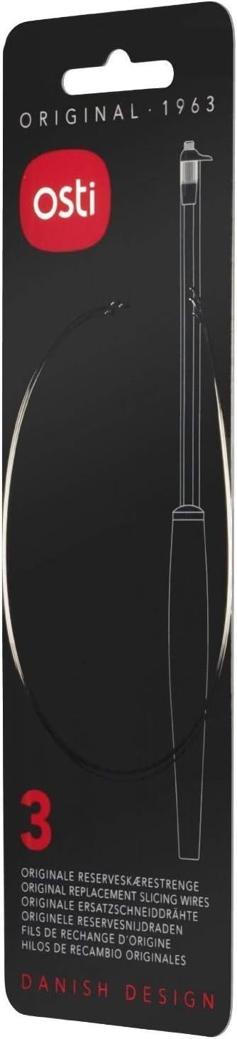 Osti 002 Ersatz-Schneiddraht, für Käseschneider, 23,5 cm, silber (5 x 3er Pack)