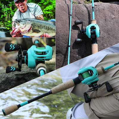 Sougayilang Baitcaster Combos, Leichte Baticasting Combo, 2 Abschnitte M/MH Baitcasting Rod Combo, 5