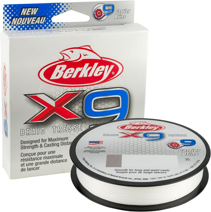 Berkley 9 x geflochtene Angelschnur 328 Yards Low-Vis Grün 9 Kilogramm, 328 Yards Low-Vis Grün 9 Kil